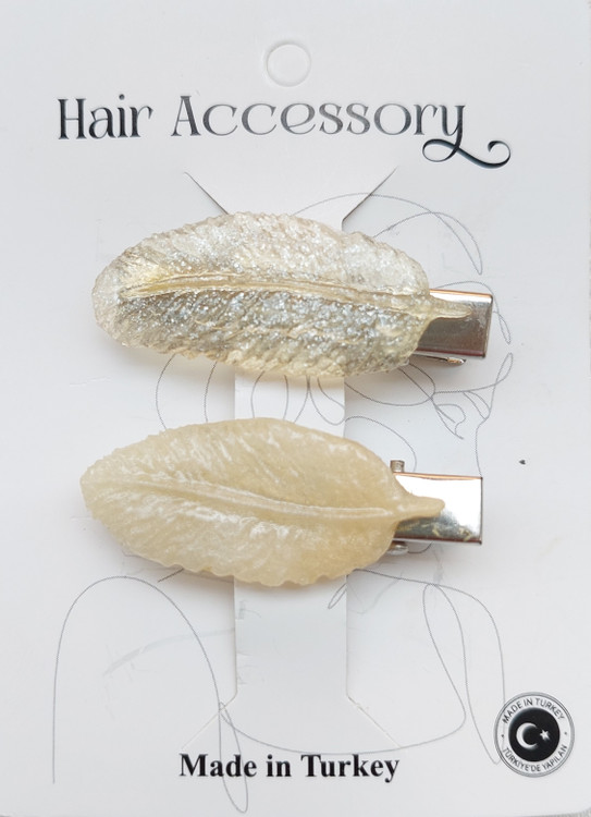 گلسر رزینی فانتزی طرح برگ طلایی و سبز دستساز گالری آنالی